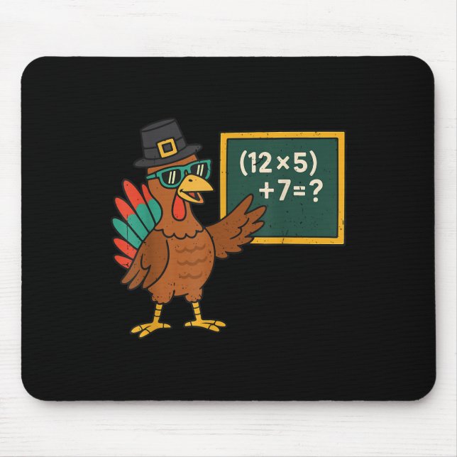Lustiger 67 Meme Truthahn Mathe Lehrer Erntedankfe Mousepad (Vorne)