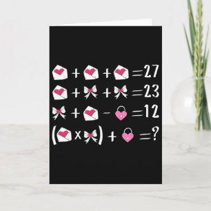 Lustiger 67 Meme Valentinstag Mathelehrer Bow Six  Karte