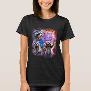 Lustiger 67 Meme Waschbär Heult den Mond an Sechs T-Shirt