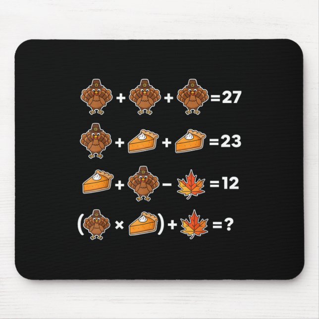Lustiger 67 Memethanksgiving Mathelehrer Puzzle Tr Mousepad (Vorne)