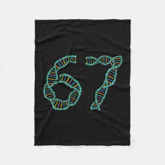 Lustiger 67-Nummern-Meme-DNA-Replikation Molekular Fleecedecke (Vorderseite)