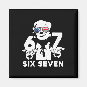 Lustiger 67 Sechs Sieben Trump Meme Magnet