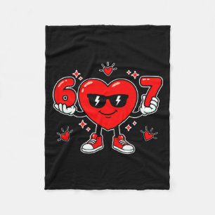 Lustiger 67 Valentinstag Dabbing Herz Liebe 67 Mem Fleecedecke