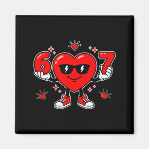 Lustiger 67 Valentinstag Dabbing Herz Liebe 67 Mem Magnet