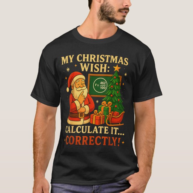 Lustiger 67er Tee Weihnachten Mathe 67 Meme – 6 7  (Vorderseite)