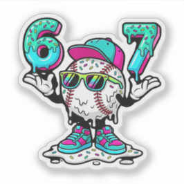 Lustiger 6 7 Baseball-Drip-Meme-Vinyl-Aufkleber Aufkleber