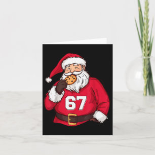 Lustiger 6 7 Meme Brainrot Weihnachtsmann Für Jung Karte