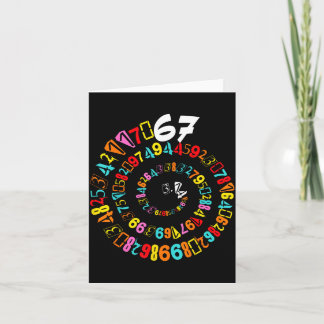 Lustiger 6 7 Meme-Tag Spiralschrift Mathematiklehr Karte
