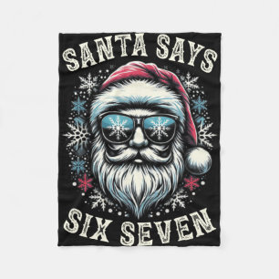 Lustiger 6-7 Meme Weihnachten Santa Sechs Sieben 6 Fleecedecke