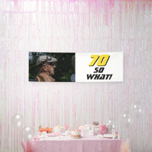 Lustiger 70er Zitat Foto 70. Geburtstagsfeier Banner
