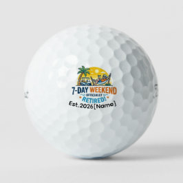Lustiger 7-Tage-Wochenende offiziell im Ruhestand Golfball