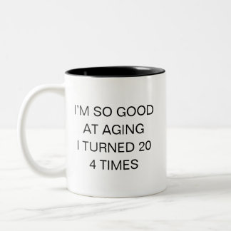 Lustiger 80. Geburtstag Zweifarbige Tasse