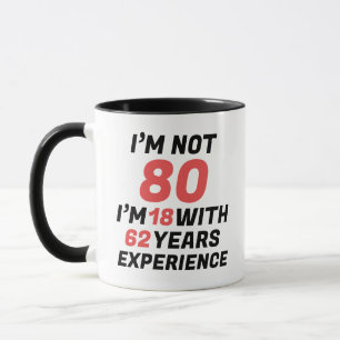 Lustiger 80. Geburtstagskaffee Tasse