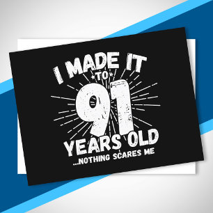 Lustiger 91. Geburtstags-Spruch Sarkastisch 91 Jah Postkarte