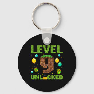 Lustiger 9. Geburtstag Junge Gamer Level 9 Freiges Schlüsselanhänger