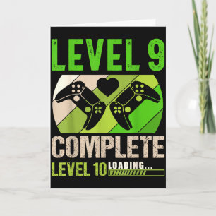 Lustiger 9. Hochzeitstag vintage retro level Karte