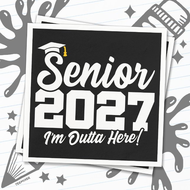 Lustiger Abgang Abschlussklasse 2027 Serviette (Von Creator hochgeladen)