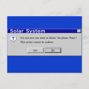 Lustiger abgewerteter Pluto-Entwurf Postkarte