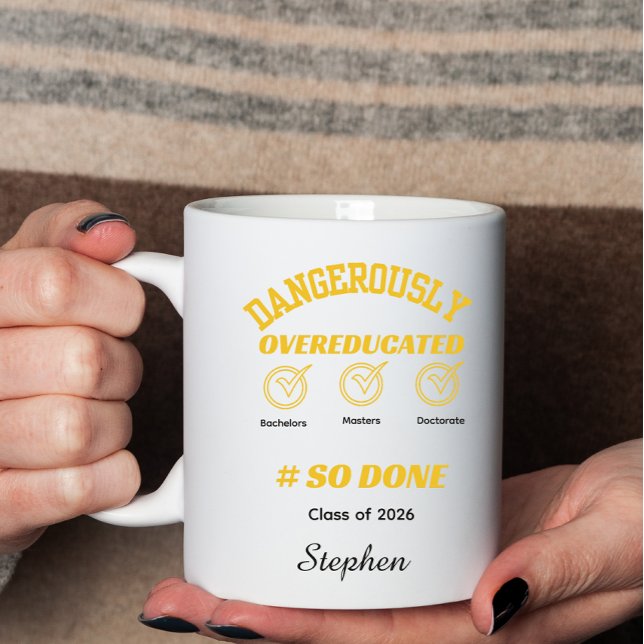 Lustiger Abschluss gold und schwarz Kaffeetasse (Von Creator hochgeladen)