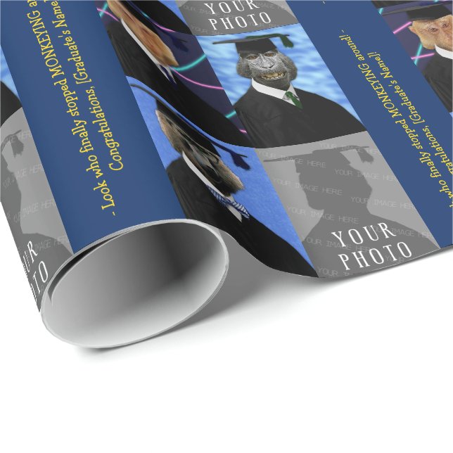 Lustiger Abschluss Monkeys kundenspezifische Geschenkpapier (Rolleneckpunkt)