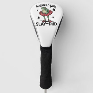 Lustiger ADHD-Frosch Neurodivergentes Meme Y2K Fro Golf Headcover