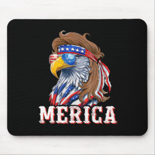 Lustiger Adler-Anhänger 4. Juli USA Amerikanische Mousepad