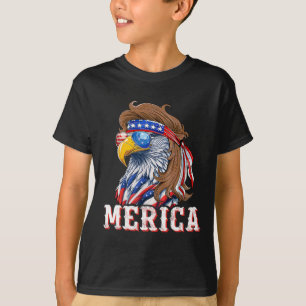 Lustiger Adler-Mullett 4. Juli USA Amerikanische F T-Shirt