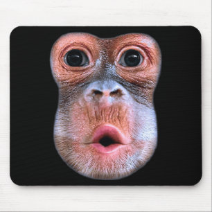 Lustiger Affe bläst Bauchgesicht, Affe bläst Magen Mousepad