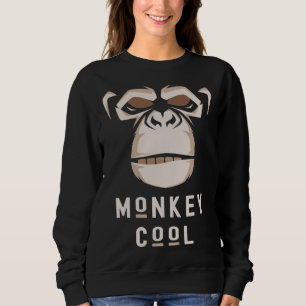 Lustiger Affe Cool Spaß Schimpanse Wilder Primat T Sweatshirt