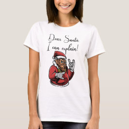 lustiger Affe lieber santa i erklären kann T-Shirt