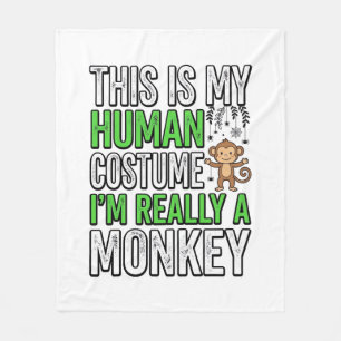 Lustiger Affe Mensch Kostüm Halloween-Shirt-Design Fleecedecke