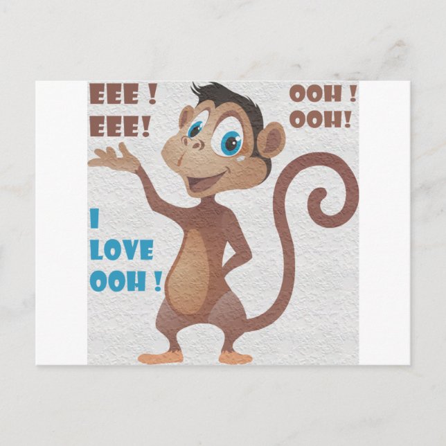 lustiger Affe Postkarte (Vorderseite)
