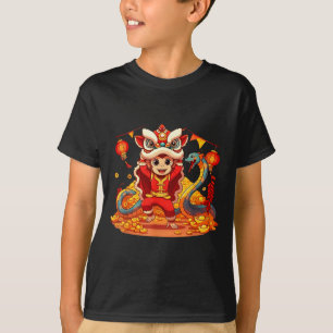Lustiger Affe Schlange Chinesisches Neujahr 2025 D T-Shirt