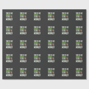 Lustiger Affenkostüm Halloween Vektor Geschenkpapier