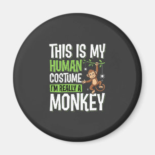 Lustiger Affenkostüm Halloween Vektor Magnet