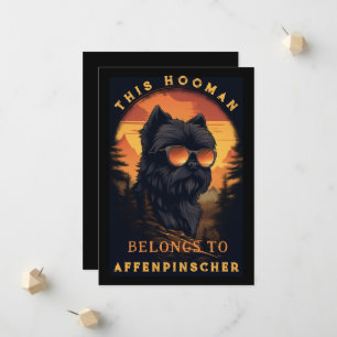 Lustiger Affenpinscher-Hunde-Elternteil personalis Ankündigung