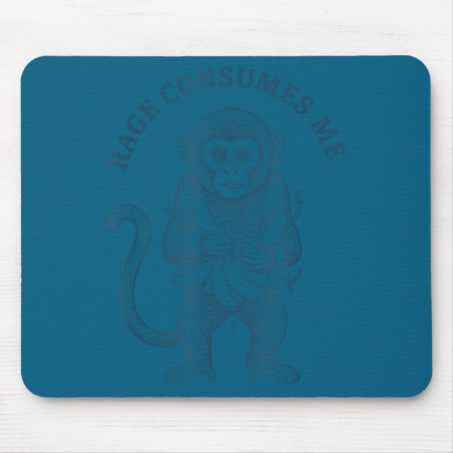 Lustiger Affenzorn verzehrt mich  Mousepad (Vorne)