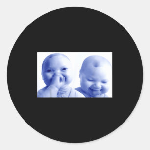 Lustiger Ai-Baby-Gen-Z-Meme viraler kichernder Ai- Runder Aufkleber