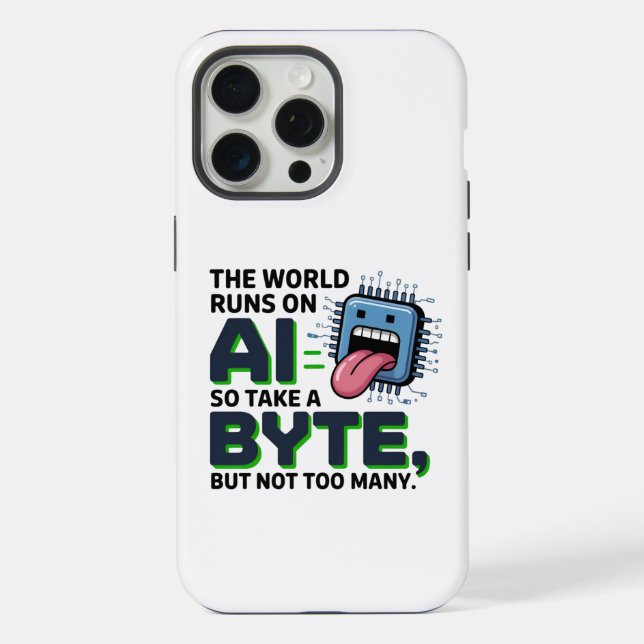 Lustiger AI-Byte-Spruch – Tech-Geek-Humor iPhone Hülle (Rückseite)