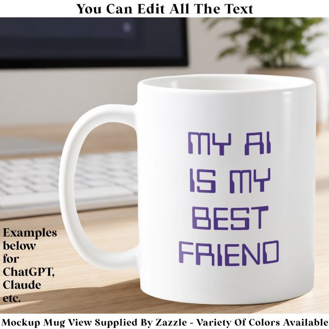 Lustiger AI/Chatbot Geeky Tech Enthusiast Custom P Kaffeetasse (Von Creator hochgeladen)