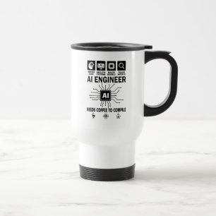 Lustiger AI-Ingenieur Liebhaber Braucht Kaffee Zum Reisebecher