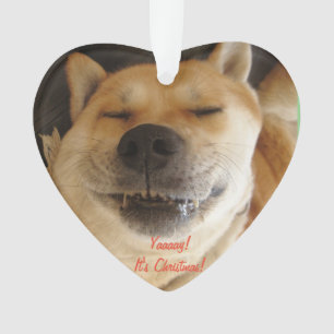 lustiger Akita Hund mit niedlichem Lächeln für W Ornament