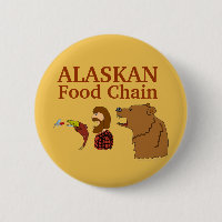 Lustiger Alaska-Andenken-Nahrungskette-Bär und
