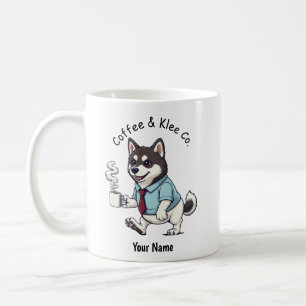 Lustiger Alaskan Klee Kai Geschäftsanzug Kaffee  Kaffeetasse