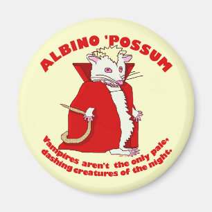 Lustiger Albino-Opossumvampire-Tier-Spaß Magnet