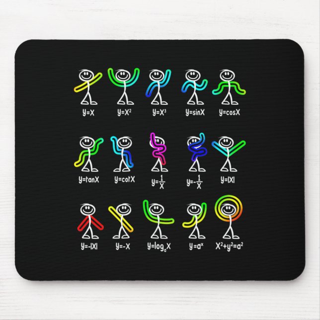 Lustiger Algebra-Tanz Funktions-Mathe-Lehrer Geek  Mousepad (Vorne)