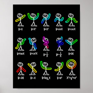 Lustiger Algebra-Tanz-Funktions-Mathe-Lehrer-Geek- Poster