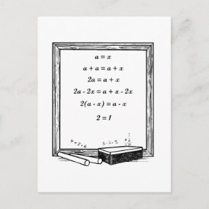 lustiger Algebra-Witz Postkarte
