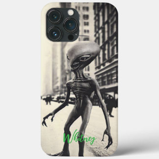 Lustiger Alien-Invasions-Retro-UFO-Sci-Fi-Filmname Case-Mate iPhone Hülle