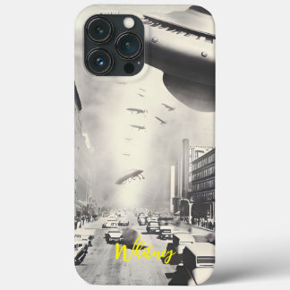 Lustiger Alien-Invasions-Rtero-Sci-Fi-Filmname Case-Mate iPhone Hülle